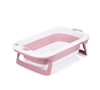 Chipolino baignoire bébé Coral pliable 87cm écoulement l'eau thermomètre intégré, coloris:rose