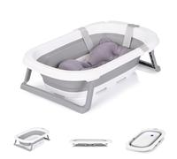 Chipolino Baignoire pour bébé Isla avec coussin de bain pliable, intégrée, coloris:gris