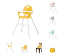 Chipolino chaise haute 3 en 1 bonbons rehausseur, repose-pieds, plateau réglable, coloris:jaunir