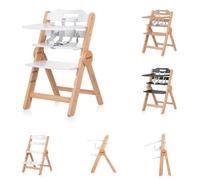 Chipolino Chaise haute enfant Cacao bois Chaise escalier, repose-jambes, pliable, coloris:blanc