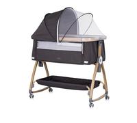 Chipolino Charisma Lit bébé cododo Ouverture latérale Inclinaison Anti-Reflux Hauteur réglable 6 Positions Gris Anthracite