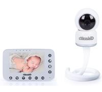 Chipolino écoute-bébé vidéo Atlas 4,3' Vision de Nuit Alarme capteur de Chaleur, Coloris:Blanc