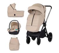 Chipolino Landau combinée Encanto 3 en 1 Coque bébé i-Size Nacelle Siège sport, coloris:beige