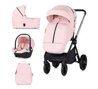 Chipolino Landau combinée Encanto 3 en 1 Coque bébé i-Size Nacelle Siège sport, coloris:rose
