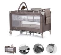 Chipolino Lit de voyage Luna 2 niveaux Matelas à langer, pliable, arche de jeu, coloris:brunir