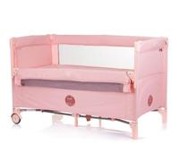 Chipolino Lit de voyage Relax lin 2 niveaux Sac fermeture éclair, roues, pliable, coloris:rose