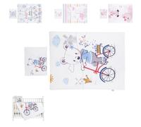 Chipolino Literie bébé 3 pc couverture 130 x 100 cm, housse 45 x 35 cm, draps, coloris:bleu