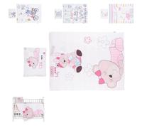 Chipolino Literie bébé 3 pc couverture 130 x 100 cm, housse 45 x 35 cm, draps, coloris:rose