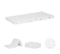 Chipolino Matelas lit bébé Stars pliable 120×60×6 cm housse lavable étoiles beiges