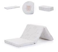 Chipolino Matelas pour lit bébé Pliable 120 x 60 x 6 cm Bambou, Housse Lavable, Coloris:Blanc