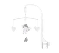 Chipolino Mobile avec peluches Réglage du volume, mélodies, animaux amovibles, coloris:blanc