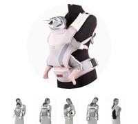 Chipolino, Porte-bébé Bobby Fly 3 en 1 en tricot, ventral, dorsal, sur la hanche, coloris:rose
