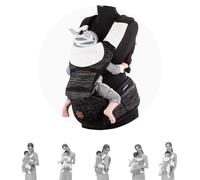 Chipolino Porte-bébé Hip Star Fly 3 en 1 Tissu tricoté, ventral et dorsal, coloris:noires