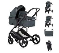 Chipolino Poussette 2 en 1 Amore Porte-boisson Sac à langer Couvre-pieds Panier, coloris:turquoise