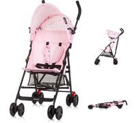 Chipolino Poussette Amaya Toit solaire réglable, pliable, panier rose noir