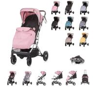 Chipolino Poussette Buggy Combo 15 kg Couvre-pieds Moustiquaire Roues à ressorts, coloris:rose