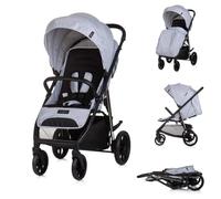 Chipolino, poussette buggy, Insta couvre-pieds, suspension, panier, ceinture, coloris:gris
