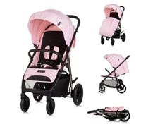 Chipolino, poussette buggy, Insta couvre-pieds, suspension, panier, ceinture, coloris:rose