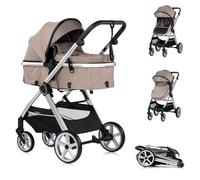 Chipolino Poussette combinée 2en1 Vista Sac à langer couvre-pieds panier harnais, coloris:beige