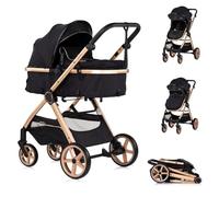 Chipolino Poussette combinée 2en1 Vista Sac à langer couvre-pieds panier harnais, coloris:noires