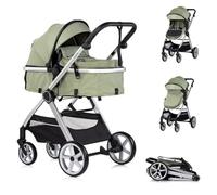 Chipolino Poussette combinée 2en1 Vista Sac à langer couvre-pieds panier harnais, coloris:verdoyant