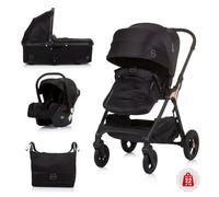 Chipolino Poussette combinée 3 en 1 Infinity, coque i-Size, nacelle, siège sport, coloris:noires