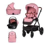Chipolino Poussette combinée 3 en 1 Prestige Nacelle sac à dos i-Size, coloris:rose