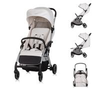 Chipolino Poussette Illusion pliable, repose-pieds réglable, suspensions, panier, coloris:beige