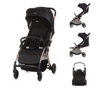 Chipolino Poussette Illusion pliable, repose-pieds réglable, suspensions, panier, coloris:noires