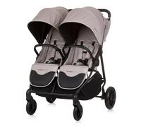 Chipolino poussette jumelle Top Stars, 77 cm de large, sac à langer, chancelière, coloris:beige
