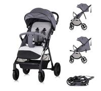 Chipolino Poussette Sparkle Buggy pliable sangle sur la poignée réglable, coloris:gris