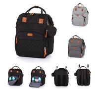 Chipolino Sac à langer, sac à dos pour poussette Fermeture éclair Sac à tétine, coloris:noires
