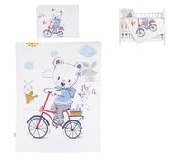 Chipolino, set de linge de lit 5 pièces, couette 95 x 125 cm oreiller 35 x 45 cm, coloris:bleu Racer