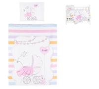 Chipolino, set de linge de lit 5 pièces, couette 95 x 125 cm oreiller 35 x 45 cm, coloris:rosa Sterne