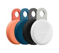 Chipolo Loop - Tracker Bluetooth Rechargeable pour clés et Sacs, Compatible Apple Localiser ou Google, Fais sonner Ton téléphone & alertes Hors portée Android - 4 Pack