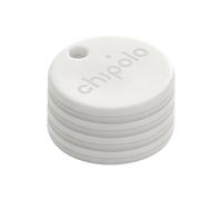 Chipolo One Point - Pack de 4 - Tracker Bluetooth pour clés, Sac - Fonctionne avec l'application Localiser Mon Appareil de Google (Android Uniquement) (Blanc cassé)