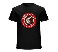Chipotle Mexican Grill Men's T-Shirt Unisex Black Cotton Print Tee Shirts M