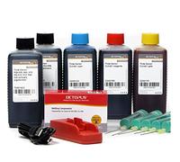 Chipresetter compatible pour les cartouches Canon PGI 550, CLI 551 avec 5 x 100 ml d'encre pour imprimante pour Pixma IP 7200, IP 7250, IP 8700, IP 8750, IX 6800, réinitialisations illimitées