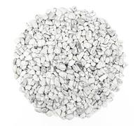 Chips de Howlite Naturelle 500 g - Éclats de Pierre Blanche Polie Premium, Granulés Décoratifs pour Résine, Vases, Bocaux en Verre, DIY & Décoration Intérieure Coffret Cadeau