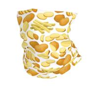 Chips De Pommes De Terre Frites Echarpe Gaiter 26X30Cm Élastique Bandana Multifonctionnel Chapeaux Demi-Visage pour Adulte Cyclisme Extérieur