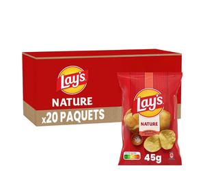 Chips Lay's Nature finement salées 45g - 20 paquets