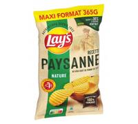 Chips Lay's Recette Paysanne Nature 365g/Sachet 2 sachets