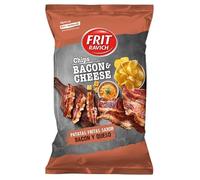 Chips saveur bacon et fromage 125g x 12 - Snack croustillant salé, goût intense et gourmand, idéal pour apéritif, pauses et moments de partage