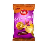 Chips saveur cocktail crevettes 125g x 12 - Snack croustillant salé, goût fruit de mer gourmand, format généreux idéal pour apéritif et partage