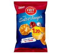 Chips saveur sel et vinaigre 105g x 12 - Snack croustillant salé-acide, goût classique et intense, format pratique idéal pour apéritif et partage