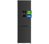 CHIQ 250L Réfrigérateur autoportant sans givre,250L,Congélation à -24℃, Électronique tactile, Compresseur avec garantie de 12 ans, Distributeur d'eau, Faible niveau sonore de 39 dB, Noir