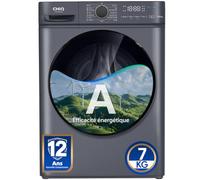 CHiQ Lave-linge hublot CW07123863AX 7 kg Classe A 1200 tr/min Lavage vapeur