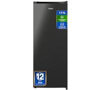 CHiQ Congélateur Armoire 177L avec 4 Étoiles & Porte Réversible Noir | 2 Abattants, 4 Tiroirs, Design en Acier Noir, Pieds Réglables, Hauteur 1440mm, CSD208D4E