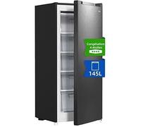 CHiQ congélateur armoire FSD160D4E avec une capacité de 145L, thermostat réglable, Silence, porte réversible, E