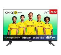 CHiQ L32G7L 32" Frameless Android TV,Direct-lit LEDs, HDR10, DBX-TV, Quad-Core CPU, 2.4/5G Wi-FI, Bluetooth5.0, Google Assistant, 2022